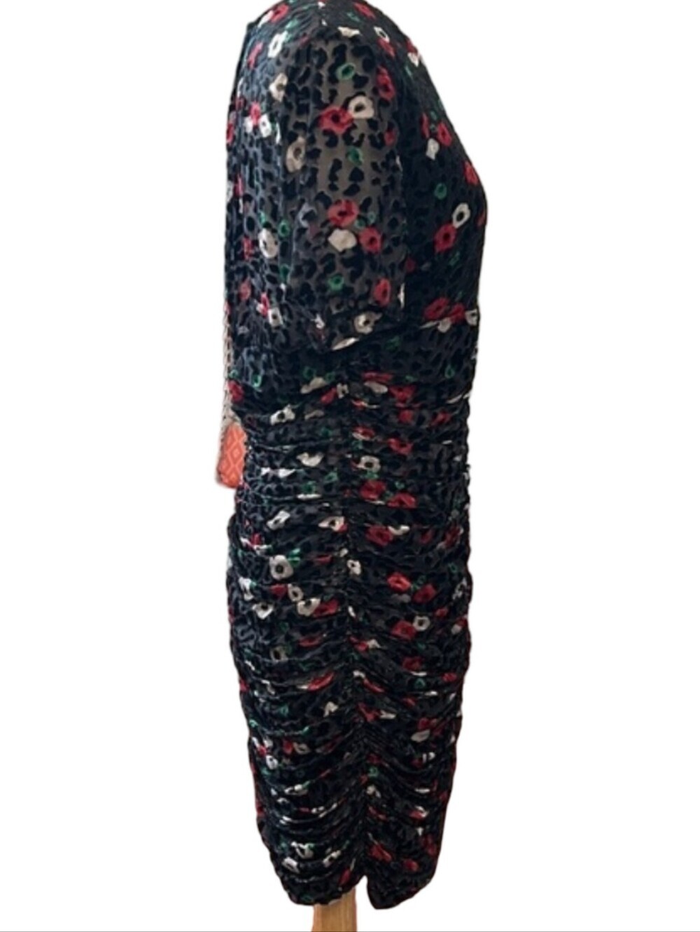 The Kooples Paris "Fleur Naïve" burnout velvet dress Size FR 3 US 8 - Picture 6 of 11